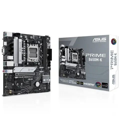 ASUS Prime B650M-K 6400MHz (OC) DDR5 Soket AM5 M.2 HDMI VGA mATX Anakart