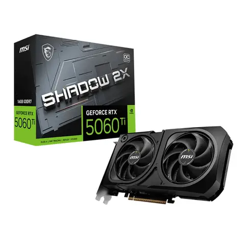 MSI GeForce RTX 5060Ti SHADOW 2x OC PLUS 16G 16GB GDDR7 128 Bit DLSS 4 NVIDIA Ekran Kartı