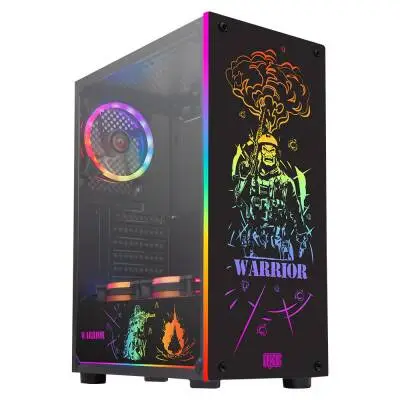 Dragos Warrior 3x RGB Fan USB 3.0 500W 80+ Plus ATX Led Gaming Oyuncu Işıklı Bilgisayar Kasası