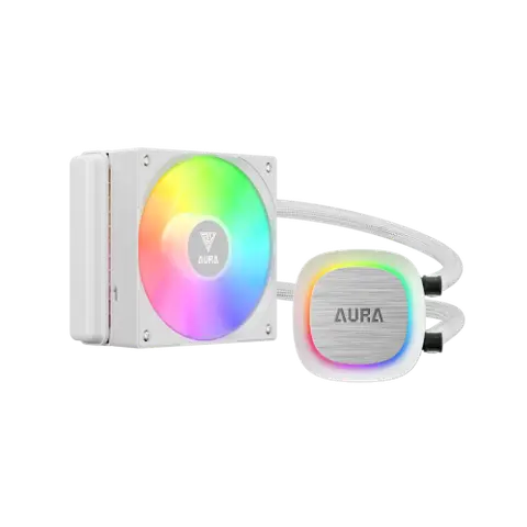 Gamdias AURA GL120 V2 WH 12cm RGB Fanlı AMD-INTEL Beyaz Sıvı Soğutmalı İşlemci Fanı