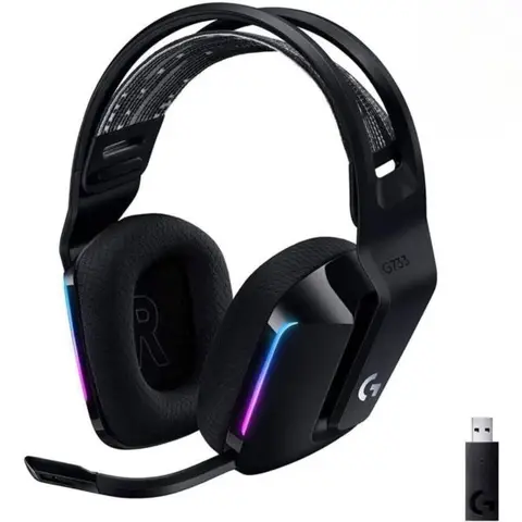 Logitech G G733 Kablosuz RGB 7.1 Surround Ses Oyuncu Kulaklığı – Siyah (981-000864)