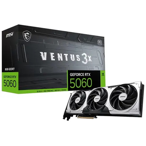 MSI GeForce RTX 5060 VENTUS 3X 8GB OC GDDR7 DLSS 4 128 Bit NVIDIA Ekran Kartı