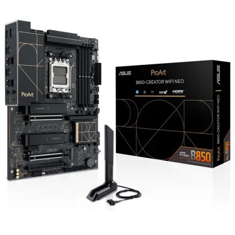 ASUS ProArt B850-CREATOR WIFI NEO 9000 MHz (OC) DDR5 AM5 Soket M.2 HDMI DP ATX Anakart
