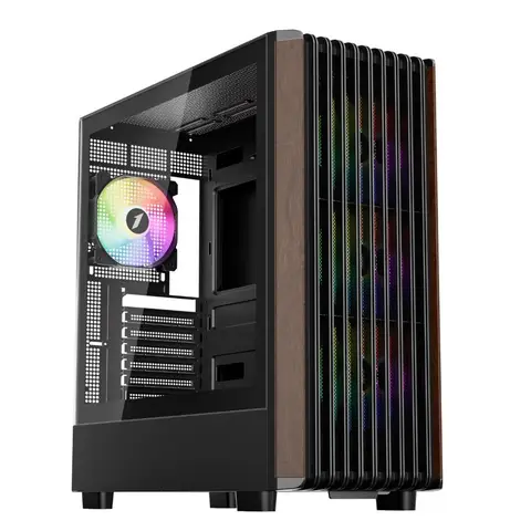 1ST Player WD5 Siyah 750W 80+ Silver ATX 3.1 ARGB 4x12cm Fan Temperli Cam USB 3.0 ATX Kasa