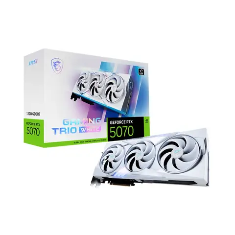 MSI GeForce RTX 5070 12G GAMING TRIO OC GDDR7 DLSS 4 192 Bit NVIDIA Beyaz Ekran Kartı