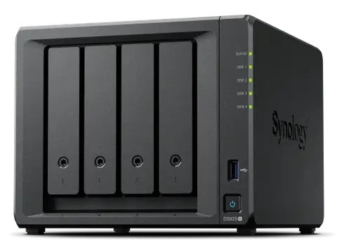 Synology DS925 PLUS Ryzen V1500B 4GB DDR4 4 HDD 2.5-3.5 inch 2 Port Lan Ağ Depolama NAS Cihazı
