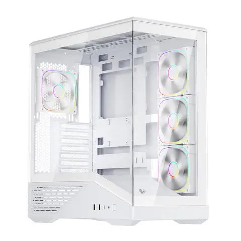 1ST PLAYER GM7 BTF BEYAZ ARGB 4X12CM FAN TEMPERLİ CAM USB 3.0 TYPE-C ATX KASA