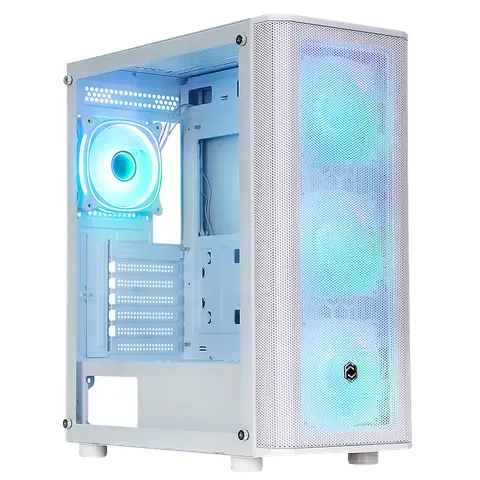 Frisby CM-106 650W 80 Plus 4x12cm ARGB Fanlı Temperli Cam Beyaz Mid Tower Oyuncu Kasası