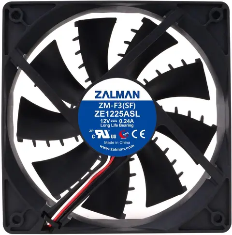 Zalman ZM-F3(SF) 12Cm Özel Tasarım 4 Pin Ultra Sesszi Siyah Kasa Fanı