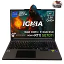 GameRaider IGNIA GR16 Intel Core i9-14900HX GeForce RTX 5070Ti 12GB 140W 16GB DDR5 512GB SSD 16 inç  2.5K QHD+ 300Hz FreeDos Gaming Laptop – Çanta Hediyeli