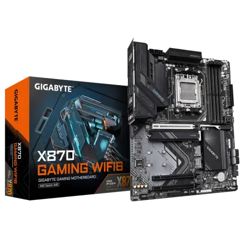 Gigabyte X870 GAMING WIFI6 Sc-AM5 DDR5 8200Mhz 4xM.2 2.5Gbit Lan Wi-Fi 6E ATX AMD Anakart