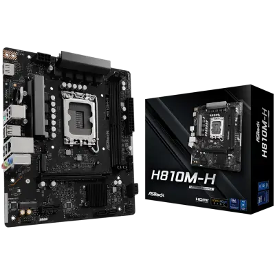 Asrock H810m-h 6400mhz DDR5 Soket 1851 M.2 Usb 3.2 Hdmı mATX Anakart