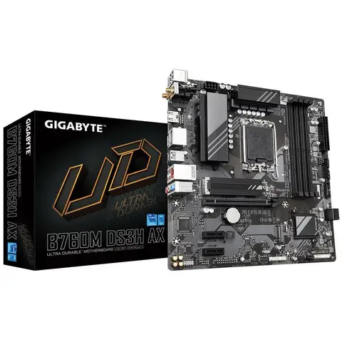 GIGABYTE B760M DS3H AX DDR5 7600MHZ(OC) SOKET 1700 M.2 HDMI DP MATX ANAKART
