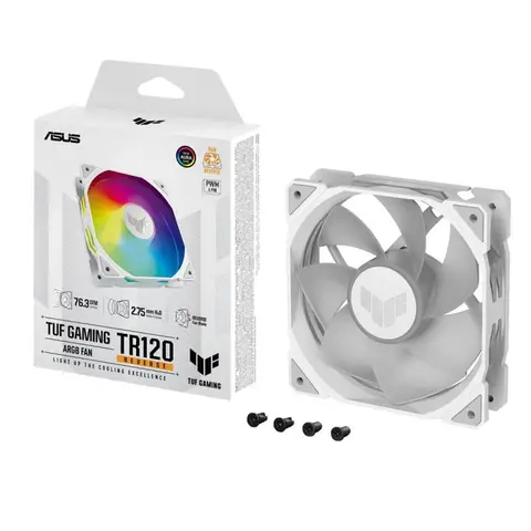 ASUS TUF TR120 Reverse ARGB 120mm Beyaz Kasa Fanı