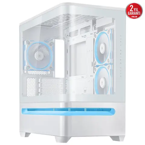 ASUS PRIME AP202 ARGB Tempered Glass USB 3.2 Mid Tower mATX Beyaz Gaming Kasa