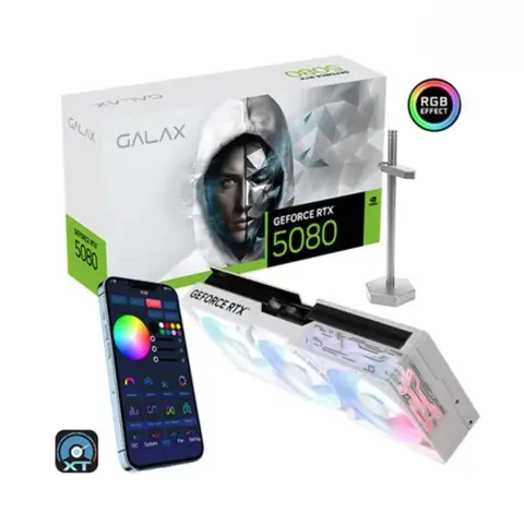 GALAX GeForce RTX 5080 1-Click OC White 16GB GDDR7 256 Bit DLSS 4 Ekran Kartı (58NZN6MDBCWH)