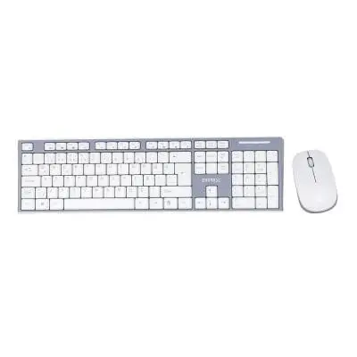 Everest KM-6063 USB Kablosuz Beyaz/Gri Multimedya Standart Q Klavye ve Mouse Set