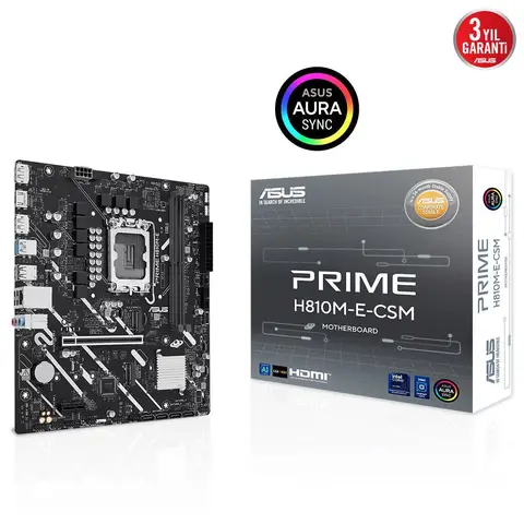 ASUS PRIME H810M-E-CSM 6400Mhz(OC) M.2 1851p mATX Anakart