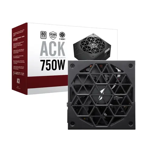 1ST PLAYER ACK 750W 80+ AKTİF PFC 14CM FAN 5 YIL GARANTİLİ SİYAH GÜÇ KAYNAĞI