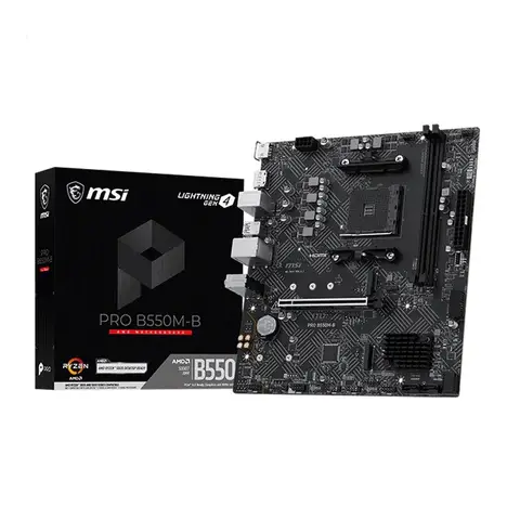 MSI PRO B550M-B AM4 DDR4 4600MHz (OC) HDMI DP 2x M.2 mATX Anakart