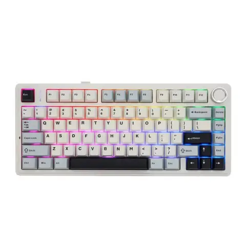 EPOMAKER x AULA F75 Light Blue LEOBOG Reaper Switch RGB Kablosuz Hotswap Mekanik Gaming Klavye – 2 Yıl Birebir Değişim Garantili