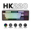 Hawk Gaming HK220 Membrane RGB Kablosuz/Bluetooth Siyah Beyaz TKL Türkçe Gaming Klavye