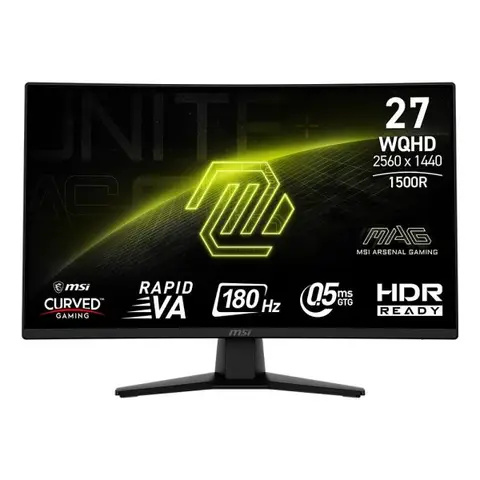 MSI MAG 274CQF 27 inç 180Hz 0.5ms 2K WQHD Adaptive Sync Rapid VA Kavisli Gaming Monitör