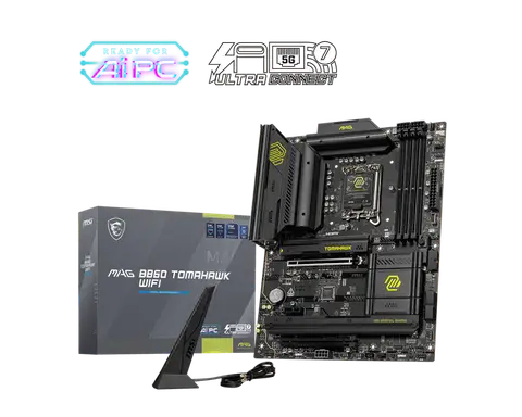 Msi MAG B860 TOMAHAWK WIFI Sc-1851 DDR5 9200Mhz 3xM2 Wifi7 5Gbit ATX INTEL Anakart