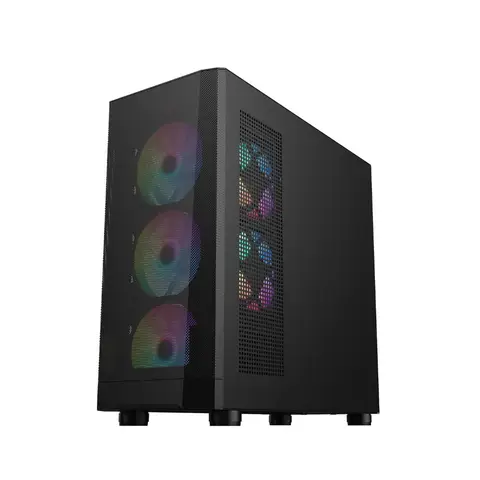 1ST PLAYER FD5-M Siyah 600W 80+ ARGB 4x12cm Fan Temperli Cam Mesh USB 3.0 mATX Kasa