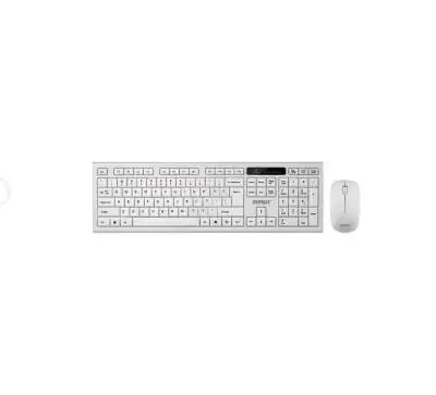 Everest KM-6121 USB Kablosuz Beyaz Slim Standart Q Klavye ve Mouse Set