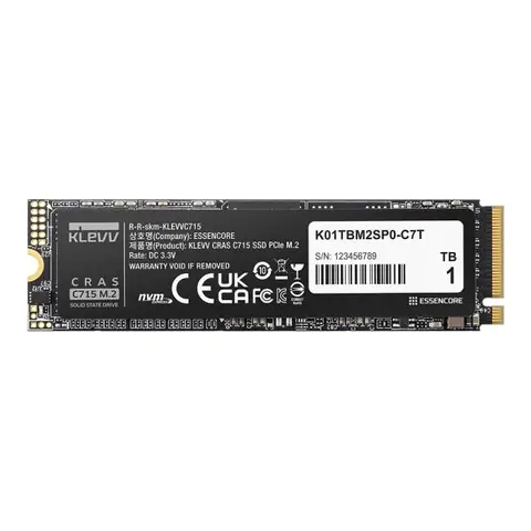 KLEVV Cras C715 1TB NVMe PCIe Gen3 x4 Okuma 3200MB – Yazma 2000MB M.2 SSD (K01TBM2SP0-C7T) – 2 Yıl Birebir Değişim Garantili