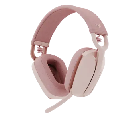 Logitech 981-001224 Zone Vibe 100 Kafa Bantlı Gül Kablosuz Mikrofonlu Kulaklık