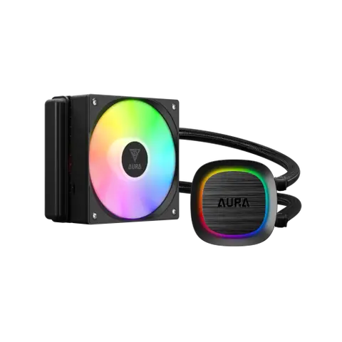 Gamdias AURA GL120 V2 12cm RGB Fanlı AMD-INTEL Siyah Sıvı Soğutmalı İşlemci Fanı