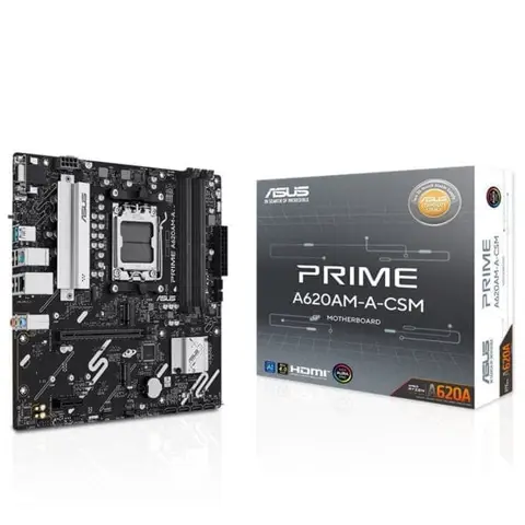 ASUS PRIME A620AM-A-CSM 7600MHz (OC) DDR5 Soket AM5 M.2 HDMI DP VGA mATX Anakart