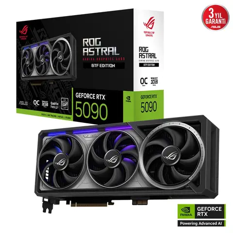 ASUS ROG Astral GeForce RTX™ 5090 32GB GDDR7 BTF OC Edition Ekran Kartı