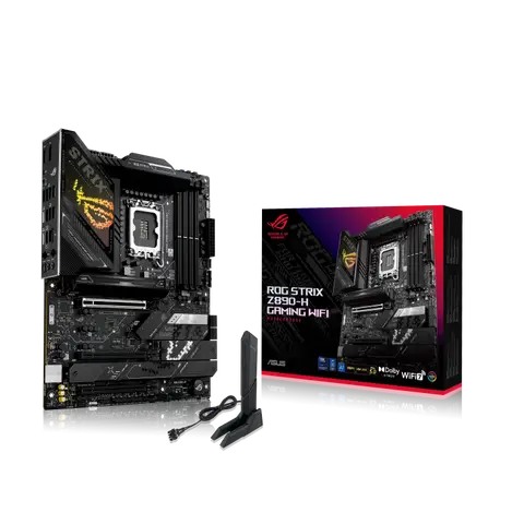 Asus ROG STRIX Z890-H GAMING WIFI Sc-1851 DDR5 4xM2 Wifi7 5Gbit Lan ATX INTEL Anakart