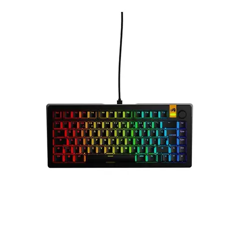 GLORIOUS GMMK3 75% Fox Linear Switch Mekanik Modüler Kablolu Gaming Türkçe Siyah Klavye