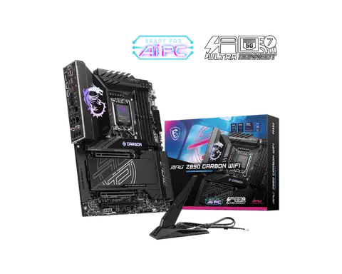 Msi MPG Z890 CARBON WIFI Sc-1851 Z890 DDR5 9200Mhz 5xM2 2.5-5Gbit Lan WIFI7 20Gbps USB ATX INTEL Anakart