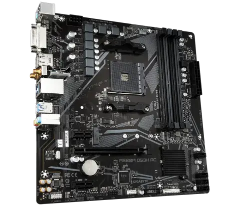 Gigabyte A520M-DS3H-AC Sc-AM4 DDR4 4400Mzh M2 Wi-Fi mATX AMD Anakart