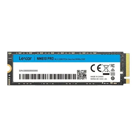 Lexar LNM610 Pro 2TB PCle Gen3x4 Okuma 3300MB – Yazma 2600MB Soğutuculu M.2 SSD (LNM610P002T-RNNNG)