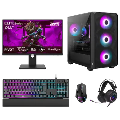 Dragos DRx7624 Ryzen 5 5600 32GB 1TB NVMe Gigabyte Windforce Gigabyte Windforce 8GB RTX5060 24.5 İnç 300Hz 1ms Oem Paket