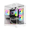 Turbox Teras Akvaryum Cam Tasarım Beyaz 4XARGB Fan 500W PSU USB 3.0 ATX Oyuncu Bilgisayar Kasası