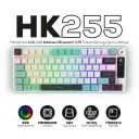 Hawk Gaming HK255 Membrane LCD RGB Kablosuz/Bluetooth Gri Yeşil %75 Türkçe Gaming Klavye