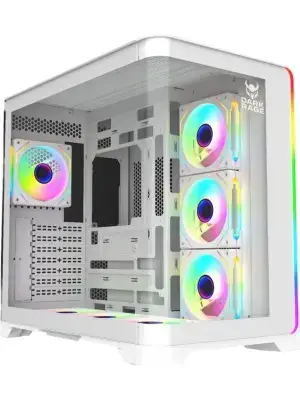 Dark Rage 7x12cm Fan RGB Kumandalı Beyaz Kasa 750w 80+ PSU