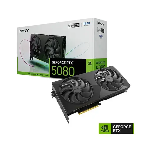 PNY GeForce RTX 5080 OC 16GB Dual-Fan Slim GDDR7 DLSS 4 256 Bit NVIDIA Ekran Kartı