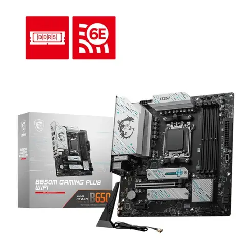 MSI B650M GAMING PLUS WIFI AM5 DDR5 Micro ATX Anakart