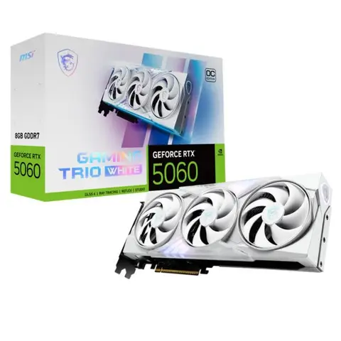 MSI GeForce RTX 5060 8G GAMING TRIO OC WHITE 8GB GDDR7 128 Bit DLSS 4 Ekran Kartı