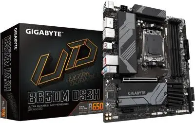 Gigabyte B650M DS3H 1.0 Sata,M2 DDR5 6400Mhz Usb 3.2 Hdmi Dp Ses 2.5 G.Lan AM5 mATX Anakart