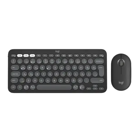 Logitech 920-012245 Q TR Pebble 2 Bluatooth Siyah Kablosuz Klavye Mouse Set