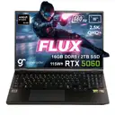 GameRaider FLUX GR16 AMD Ryzen 9-8940HX GeForce RTX 5060 8GB 115W 16GB DDR5 2TB SSD 16 inç 2.5K QHD+ 180Hz FreeDos Gaming Laptop – Çanta Hediyeli